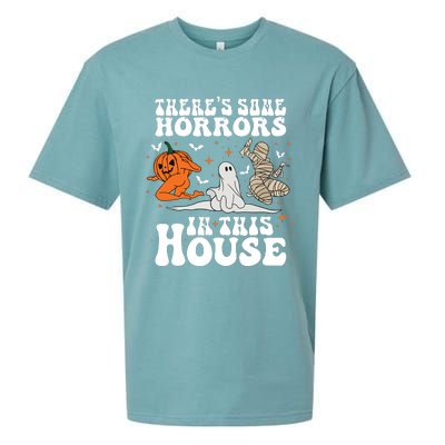 Theres Some Horrors In This House Halloween Sueded Cloud Jersey T-Shirt