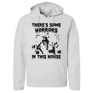 Theres Some Horrors In This House Halloween Witch Spooky Performance Fleece Hoodie