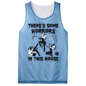 Theres Some Horrors In This House Halloween Witch Spooky Mesh Reversible Basketball Jersey Tank