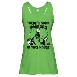 Theres Some Horrors In This House Halloween Witch Spooky Ladies Essential Flowy Tank