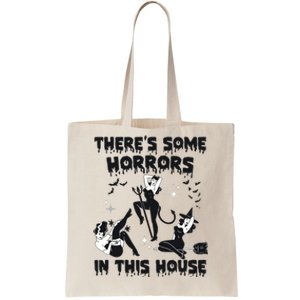 Theres Some Horrors In This House Halloween Witch Spooky Tote Bag