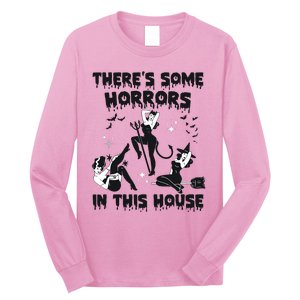 Theres Some Horrors In This House Halloween Witch Spooky Long Sleeve Shirt