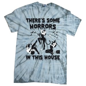 Theres Some Horrors In This House Halloween Witch Spooky Tie-Dye T-Shirt