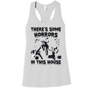 Theres Some Horrors In This House Halloween Witch Spooky Women's Racerback Tank