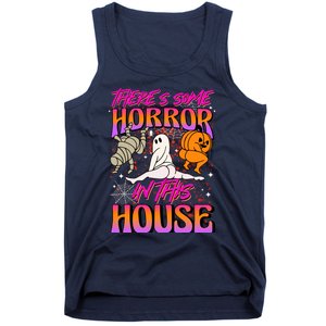 Theres Some Horrors In This House Ghost Pumpkin Halloween Tank Top