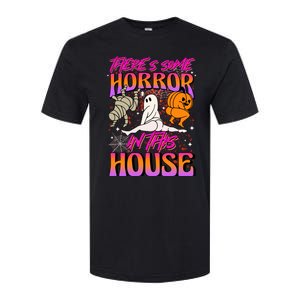 Theres Some Horrors In This House Ghost Pumpkin Halloween Softstyle CVC T-Shirt