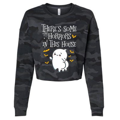 Theres Some Horrors In This House Booty Ghost Gift Cropped Pullover Crew