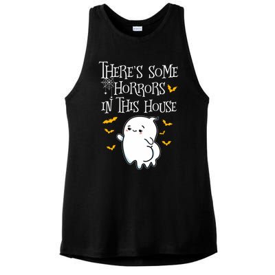 Theres Some Horrors In This House Booty Ghost Gift Ladies PosiCharge Tri-Blend Wicking Tank