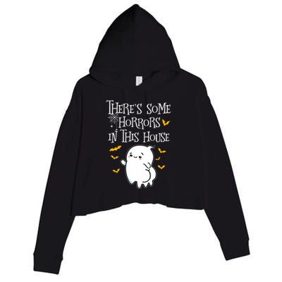 Theres Some Horrors In This House Booty Ghost Gift Crop Fleece Hoodie