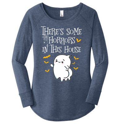 Theres Some Horrors In This House Booty Ghost Gift Women's Perfect Tri Tunic Long Sleeve Shirt