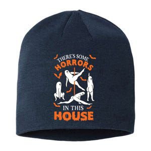 Theres Some Horrors In This House Spooky Ghost Halloween Sustainable Beanie