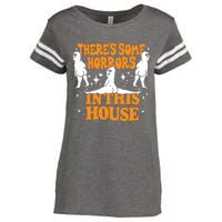 Theres Some Horrors In This House Spooky Season Halloween Enza Ladies Jersey Football T-Shirt