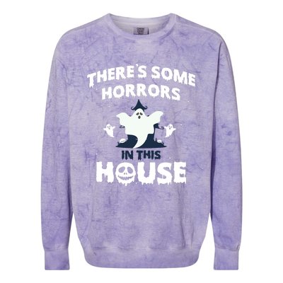 Theres Some Horrors In This House Colorblast Crewneck Sweatshirt