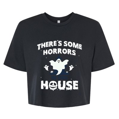 Theres Some Horrors In This House Bella+Canvas Jersey Crop Tee