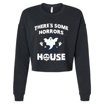 Theres Some Horrors In This House Cropped Pullover Crew