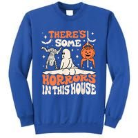 Theres Some Horrors In This House Ghost Pumpkin Halloween Sweatshirt