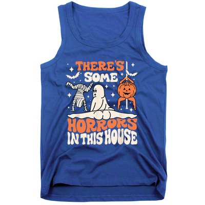 Theres Some Horrors In This House Ghost Pumpkin Halloween Tank Top