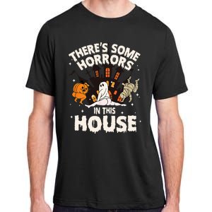 Theres Some Horrors In This House Pumpkin Ghost Halloween Adult ChromaSoft Performance T-Shirt