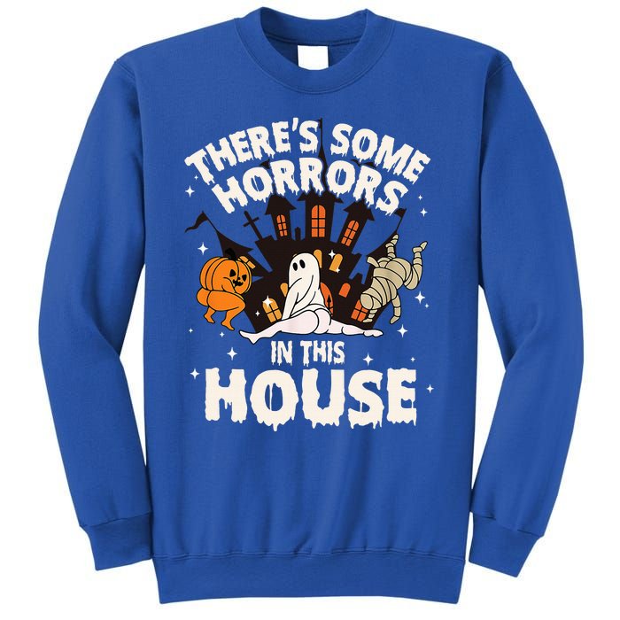 Theres Some Horrors In This House Pumpkin Ghost Halloween Sweatshirt