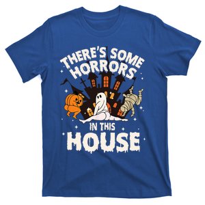 Theres Some Horrors In This House Pumpkin Ghost Halloween T-Shirt