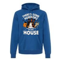 Theres Some Horrors In This House Pumpkin Ghost Halloween Premium Hoodie