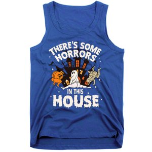 Theres Some Horrors In This House Pumpkin Ghost Halloween Tank Top