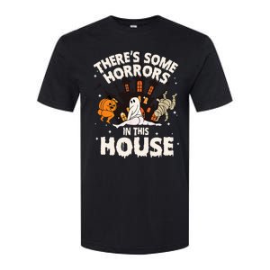 Theres Some Horrors In This House Pumpkin Ghost Halloween Softstyle CVC T-Shirt