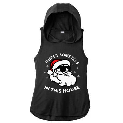 There's Some Ho's In This House Ladies PosiCharge Tri-Blend Wicking Draft Hoodie Tank