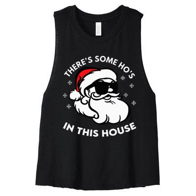 There's Some Ho's In This House Women's Racerback Cropped Tank