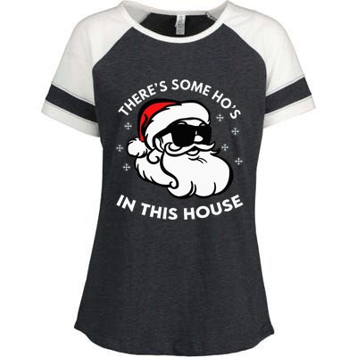 There's Some Ho's In This House Enza Ladies Jersey Colorblock Tee