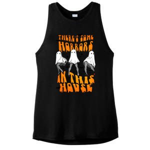 Theres Some Horrors In This House Funny Ghost Halloween Great Gift Ladies PosiCharge Tri-Blend Wicking Tank