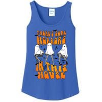 Theres Some Horrors In This House Funny Ghost Halloween Great Gift Ladies Essential Tank