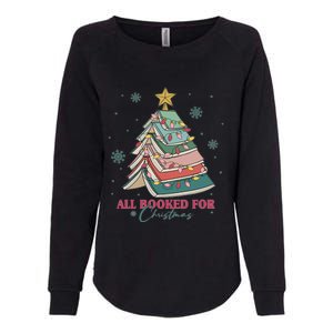 All Booked For Christmas, Christmas Book Tree Light, Funny Christmas,Christmas Gift, Christmas In July Womens California Wash Sweatshirt