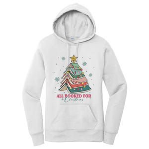 All Booked For Christmas, Christmas Book Tree Light, Funny Christmas,Christmas Gift, Christmas In July Women's Pullover Hoodie