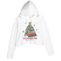 All Booked For Christmas, Christmas Book Tree Light, Funny Christmas,Christmas Gift, Christmas In July Crop Fleece Hoodie