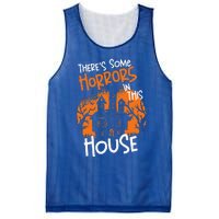 Theres Some Horrors In This House Halloween Funny Mesh Reversible Basketball Jersey Tank