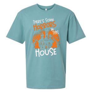 Theres Some Horrors In This House Halloween Funny Sueded Cloud Jersey T-Shirt