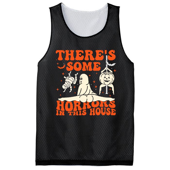 ThereS Some Horrors In This House Halloween Mesh Reversible Basketball Jersey Tank