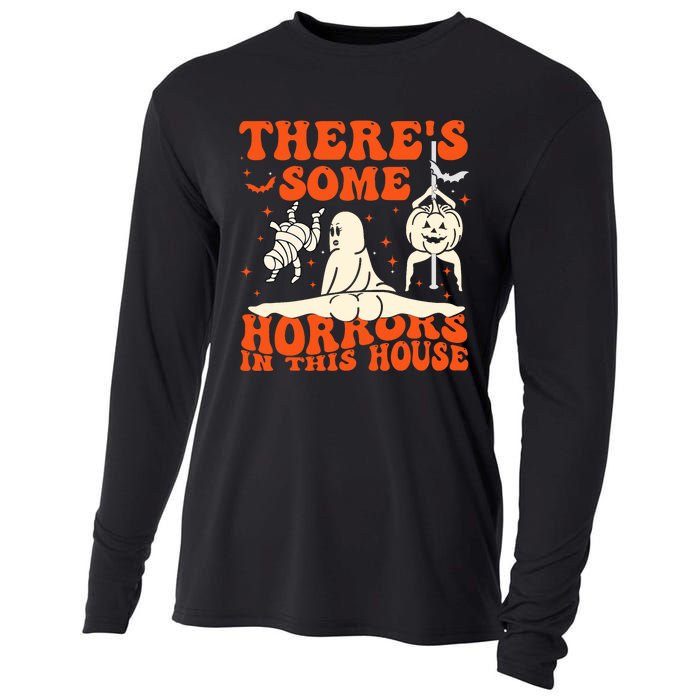 ThereS Some Horrors In This House Halloween Cooling Performance Long Sleeve Crew