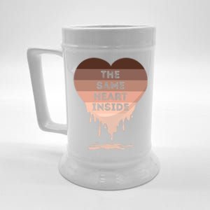 The Same Heart Inside Sunset Retro Black History Month Cute Gift Beer Stein