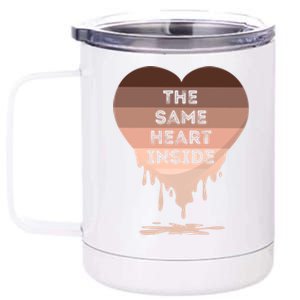 The Same Heart Inside Sunset Retro Black History Month Cute Gift 12 oz Stainless Steel Tumbler Cup