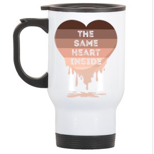 The Same Heart Inside Sunset Retro Black History Month Cute Gift Stainless Steel Travel Mug