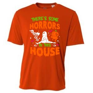 Theres Some Horrors In This House Funny Halloween Funny Gift Cooling Performance Crew T-Shirt