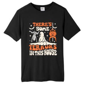 Theres Some Horrors In This House Ghost Pumpkin Halloween Tall Fusion ChromaSoft Performance T-Shirt