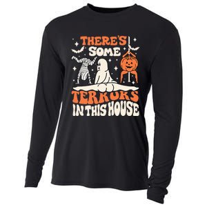 Theres Some Horrors In This House Ghost Pumpkin Halloween Cooling Performance Long Sleeve Crew