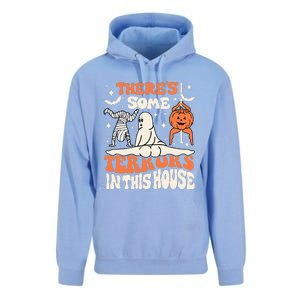 Theres Some Horrors In This House Ghost Pumpkin Halloween Unisex Surf Hoodie