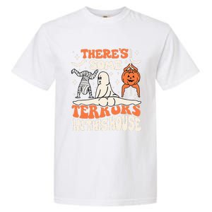 Theres Some Horrors In This House Ghost Pumpkin Halloween Garment-Dyed Heavyweight T-Shirt