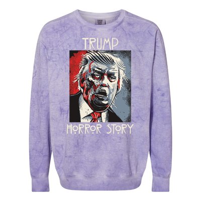 American Trump Horror Horror Story 2016 Zombie Election Colorblast Crewneck Sweatshirt