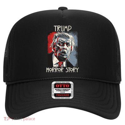 American Trump Horror Horror Story 2016 Zombie Election High Crown Mesh Back Trucker Hat