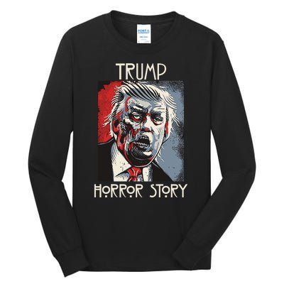 American Trump Horror Horror Story 2016 Zombie Election Tall Long Sleeve T-Shirt